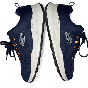 Skechers Track Moulton Shoes Mens Navy Blue Memory Foam Washable Sneakers 10.5